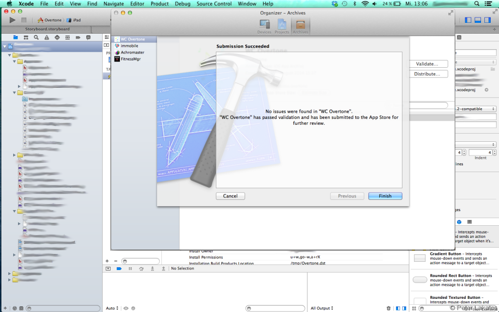 App wurde von Xcode erfolgreich an iTunes Connect geschickt