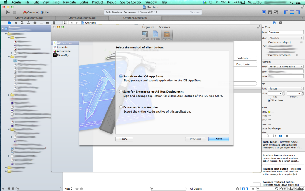 Xcode -> Archive -> Submit to the iOS App Store