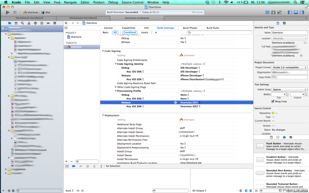 Xcode -> Targets -> Provisioning Profile -> Release
