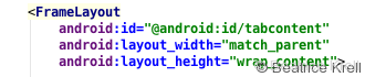 FrameLayout XML Layout definition